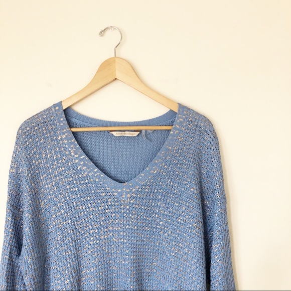 Soft Surroundings | Gold Shimmer Knit Tunic